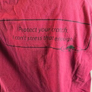 Arborwear Shirt Mens XL Red Pocket Graphic Tee Workwear Protect Your Crotch